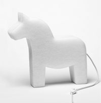 paardlamp lamp in de vorm van een paard voor de kinderkamer