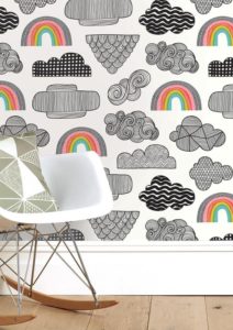 regenboog behang kinderkamer babykamer